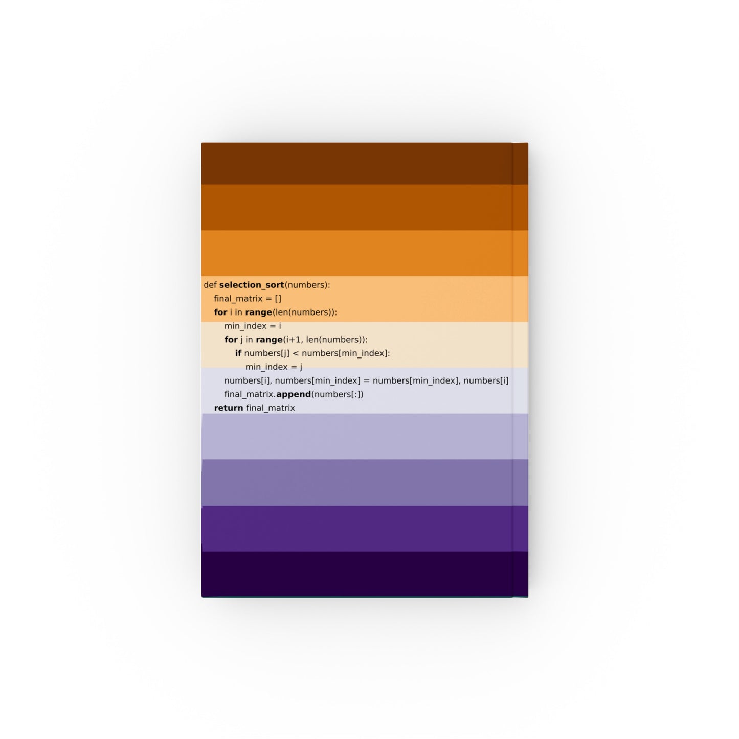 Selection Sort - Hard Backed Journal | 002 |